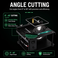 Mini scie de table de précision portable, machine à découper le bois de bureau, petite scie de table électrique pour le bricolage, outil de coupe multifonction