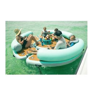 <strong>Inflatable</strong> <strong>Floating</strong> Island <strong>Bar</strong> With Canopy Tent <strong>For</strong> Water Party Lounge Commercial Lounging Float Platform Jet Pontoon Table - Product Image 4