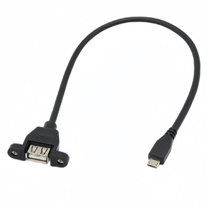 Micro Usb To Usb Female Extension Cable With <b>Screw</b> Holes V8 Interface Data Cable All <b>Copper</b> - Product Image 3