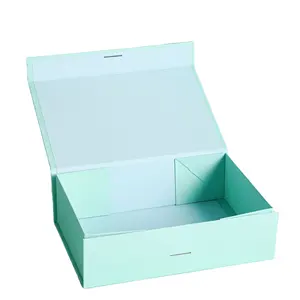 Wholesales rigid magnetic green packaging boxes green box packaging with logo green box