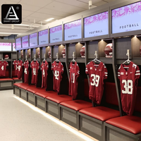 Armoire de Rangement Modulaire Intelligente pour Vestiaire de Club de Football et de Baseball avec Banc