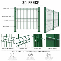 Clôture 3D en treillis soudé en fer, durable, facile à assembler, résistante aux intempéries, pour campus pharmaceutique et laboratoire, 6 pieds