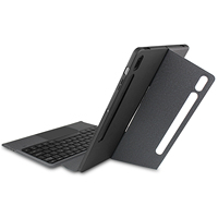 Funda con Teclado Inalámbrico para Samsung Galaxy Tab S9 Plus/S10 Plus/S9 FE+ 12.4, Funda Protectora de TPU para Tablet con Ranura para Lápiz