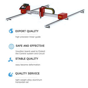 Tavolo da Taglio al Plasma CNC a Grandezza Naturale con Gantry - Tagliatrice al Plasma ad Aria con Inverter Cut 100 per Taglio Industriale di Metalli - Product Image 2