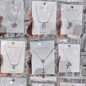 Collar de Joyería Clásica de Moda, Collar con Colgante Plateado para Mujer, Fabricante Mayorista - Product Image 1