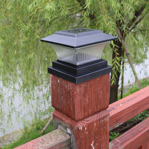 5 6inch Outdoor Solar LED Post Cap Lights IP44 Waterproof Pastoral Style Monocrystalline Solar Panel Garden Lighting for Pathway - Product Image 6
