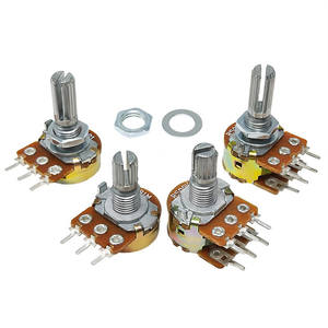 Поворотный потенциометр 20мм/15мм WH148, 3-контактный/6-контактный, B1K/B10K/B25K/B50K/B100K, резистор - Product Image 2