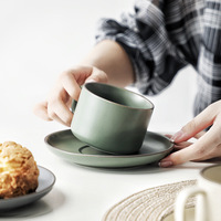 Tasses Espresso en céramique 250ML, ensemble de tasses et soucoupes, pour thé noir et café, fête, articles de cuisine, cadeaux créatifs, décoration à la maison