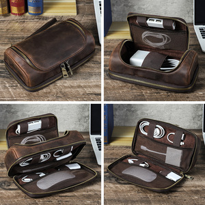 Bolsa Organizadora de Electrónicos, Bolsa Pequeña para Viajes, Organizador de Tecnología, Cubos de Embalaje, Accesorios <span class=keywords><strong>Crazy</strong></span> Horse, Bolsa de Almacenamiento para Exteriores - Product Image 2
