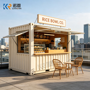 Moderne modulaire restaurant- en koffieshopindeling in een container met een keuken van roestvrij staal - Product Image 4