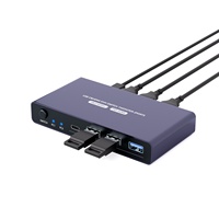 Commutateur KVM 2 entrées 1 sortie pour ordinateur portable, partage d'écran d'ordinateur avec connexion au moniteur