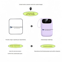 Mini batterie externe en plastique certifiée 3C, 20 000 mAh, batterie lithium-ion compacte et portable avec câble intégré, logo personnalisable pour