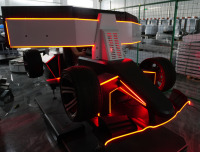 Simulateur de course populaire à 3 écrans avec plateforme de mouvement dynamique, machine de jeu d'arcade pour divertissement commercial