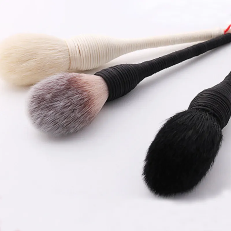 #402 Natural handmade rattan makeup brush blush brush synthetic hair powder soft blush brush