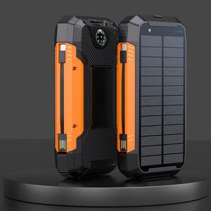 Batterie externe universelle à chargement solaire rapide avec logo personnalisable, grande capacité, chargement sans fil, câble et lampe torche - Product Image 4