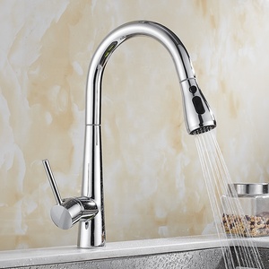 360 Rotation Single Lever Pull Out Brass Kitchen With Pull <b>Down</b> Sprayer Kitchen Mixer Water Tap AT9608-DX Double Kitchen Mixer T - Product Image 3