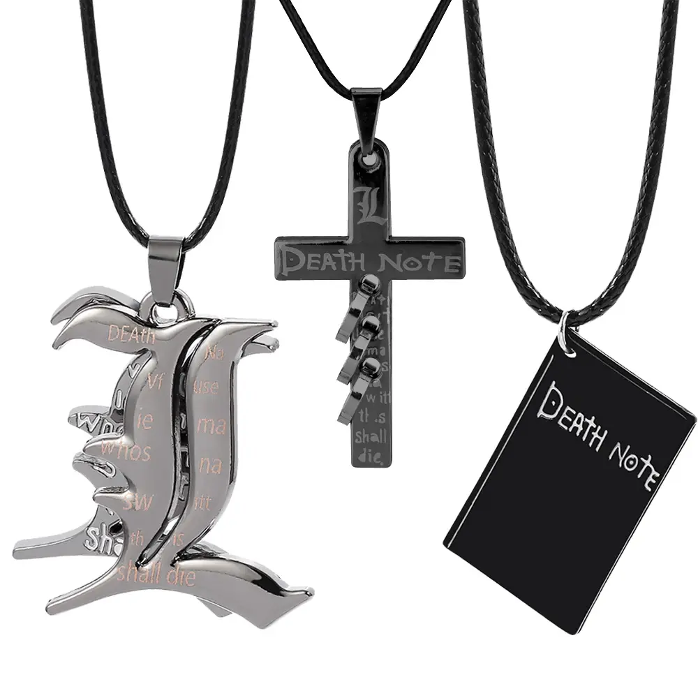 UFOGIFT Popular Styles Death Note Jewelry Alloy Pendent Japanese Anime jewelry Metal pendant Death Note Necklaces for Anime Funs