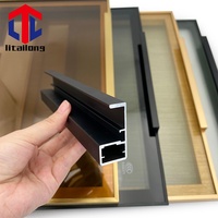 Konektor Sudut Logam Profil 45mm, Braket Kabinet Profil Aluminium Penuh untuk Bingkai Cermin