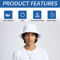 Chapeau Bob en Coton Tie-Dye Brodé avec Logo Personnalisé, Réversible, pour Femme, Chapeau Bob Blanc Double Face pour Homme – Expédition depuis l'Entrepôt Américain