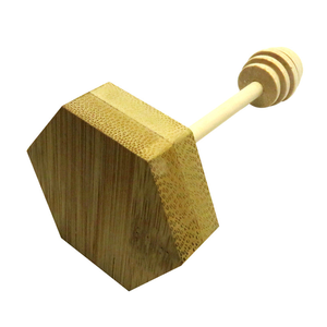 Chất Lượng Cao 100Ml 220Ml 380Ml Lục Giác Thực Phẩm Lưu Trữ Chai Mứt Mật Ong Lọ Thủy Tinh Với Gỗ Gáo Nắp - Product Image 4