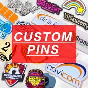 Fabrikant Op Maat Metalen Logo Magneet Achterkant Revers Badge Zachte Harde Email Pin Voor Email Pinnen