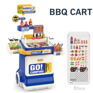 Unisex Kinderen Sproeien Mist Keuken & Food Pretentie Speelset Plastic Rollenspel Huis Speelgoed Bbq <span class=keywords><strong>Cart</strong></span> Met Licht & Geluidseffecten - Product Image 4