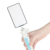 W160C Lampe de poche LED bicolore avec adaptateur de chaussure chaude froide 3100mAh 2500-6500k Lampe de panneau de remplissage Lampe de caméra pour Youtube