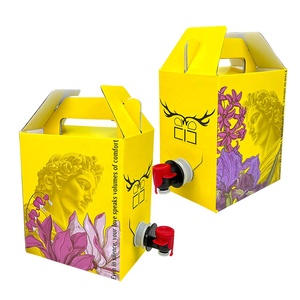 Tùy chỉnh <span class=keywords><strong>in</strong></span> ấn cà phê Nguồn cung cấp cho các cửa hàng dùng một lần uống tàu sân bay với xử lý Hộp rượu vang Dispenser vô trùng túi hộp - Product Image 3