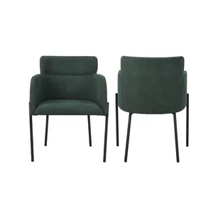 New Design Hot selling modern green dinning room arm chair dinning chairs metal