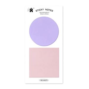 Transparent Sticky Notes Special Shape Morandi Stationery Memo <b>Pad</b> School Supplies Colorful - Product Image 6