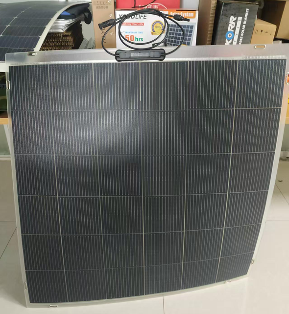 ETFE 100W 200W Bifacial Flexible Solar Panel Mono Semi-Flexible PV Module for RV Boat Marine Yacht Camping 12V System