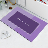 Ensemble de tapis de sol en caoutchouc absorbant l'eau antidérapant personnalisé 40*60cm/50*80cm/60*90cm Tapis de salle de bain en diatomite pour la maison, hôtel, échantillon gratuit