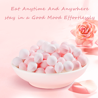 I'MINT Bonbons à la menthe poivrée sans sucre 45g Bisous Tablette Bonbons Longue durée Haleine fraîche Rafraîchissante Fleur de rose Bonbons parfumés