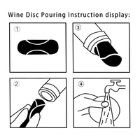 Disque verseur de vin en aluminium économique, anti-goutte, imprimé sur mesure avec logo