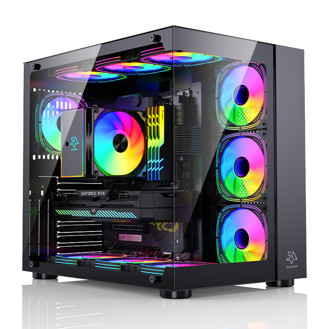 SNOWMAN Wholesale New Style ATX Case High Quality Gaming PC Desktop Computer Gaming Chassis PC Case ATX