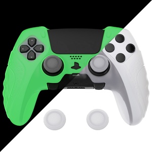 PlayVital Glow in Dark Anti-Slip Clear Ergonomic Soft <b>Rubber</b> Protector Skin Silicone Cover Case for PS5 <b>Edge</b> Wireless Controller - Product Image 2