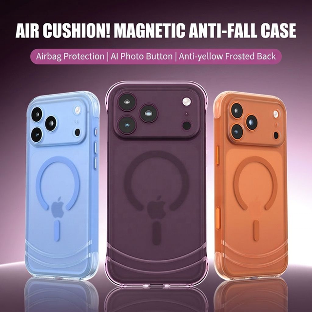 iPhone 18 17 16 15 Pro Max Magnetic Smooth Finish case Metal Button Case Luxury Shockproof Wholesale OEM