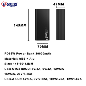 พาวเวอร์แบงค์แบบพกพา ความจุสูง 30000 มิลลิแอมป์ ชาร์จเร็ว สำหรับโทรศัพท์  พร้อมโลโก้สั่งทำพิเศษ PD65W - Product Image 2