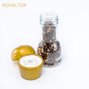 Molino de sal y pimienta de cerámica ruso más vendido, función Manual, botella de vidrio, coctelera de especias con tapa de molinillo de bolas de colores - Product Image 6