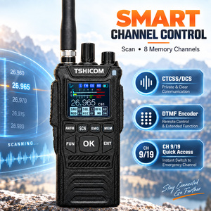 Radio CB portable à ondes courtes 27 MHz pour la communication longue portée, idéale pour la randonnée, le camping, la montagne et la chasse - Product Image 2