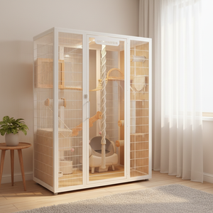 Muebles Elegantes para Gatos, Casa para Gatos con Base Antideslizante de Lujo, Interior Suave y Cálido, Fácil de Montar, Resistente al Desgaste, Estilo Chris - Product Image 1