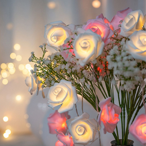 LED fata san valentino fiore <span class=keywords><strong>rosa</strong></span> <span class=keywords><strong>rosa</strong></span> decorazione di nozze luci a led - Product Image 6