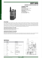 DABelectric Abwasserpumpen Tauchpumpe für Abwasser und Haushaltswasser China Dabpumps Modelle+ VertyNova200