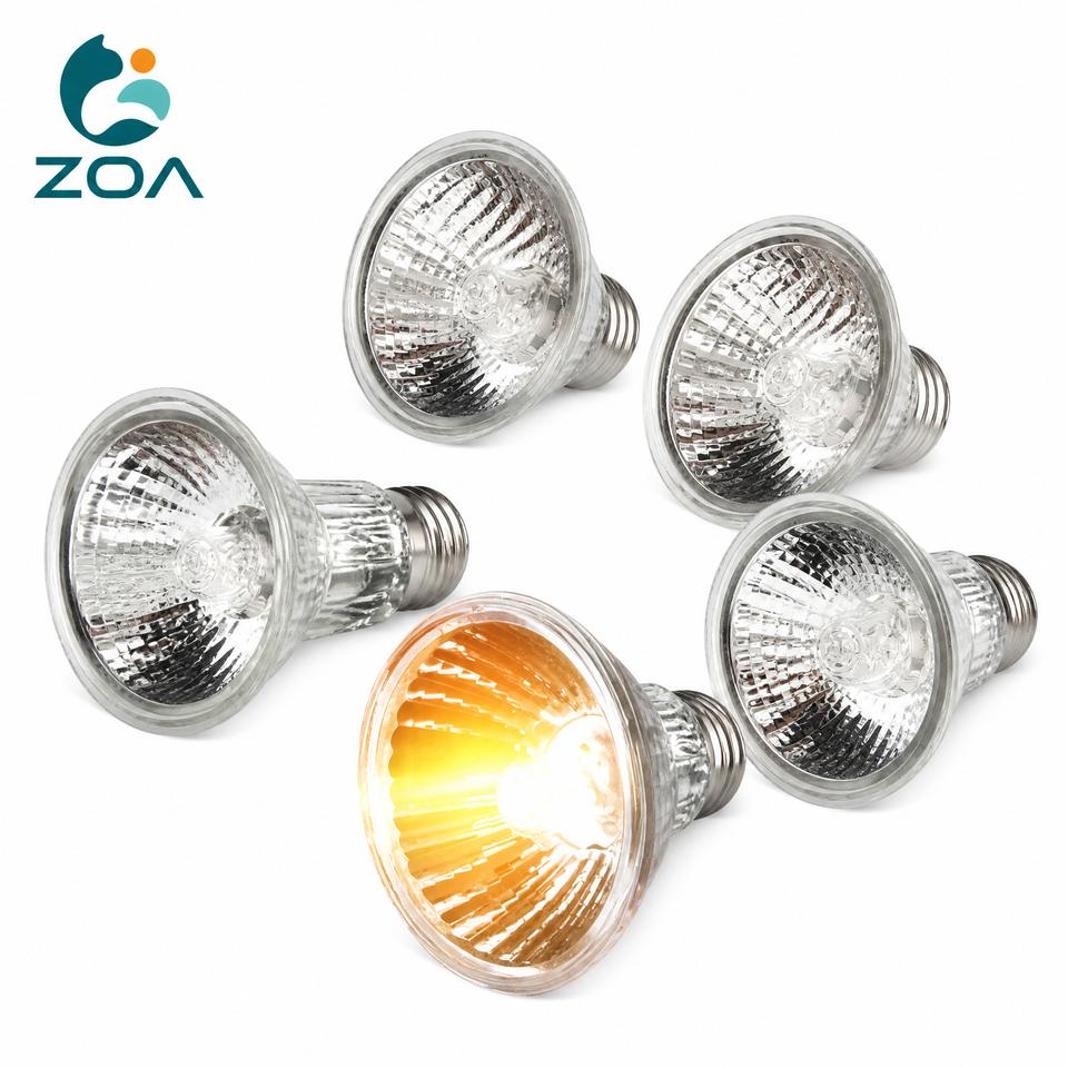 Replacement E27 UVA UVB Reptile Heat Bulb Halogen Basking Lamp 25W 50W ...