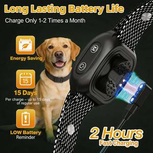 <span class=keywords><strong>Collier</strong></span> <span class=keywords><strong>anti</strong></span>-<span class=keywords><strong>aboiement</strong></span> pour chien avec écran LCD, sans choc, électrique, rechargeable, étanche, avec mode d'entraînement sonore et par vibration - Product Image 5
