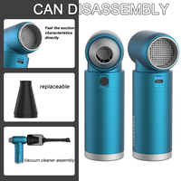 Mini souffleur d'air portable industriel bleu rechargeable DIY, ventilateur turbo haute performance, moteur sans balais, en aluminium, multifonctionnel pour voiture