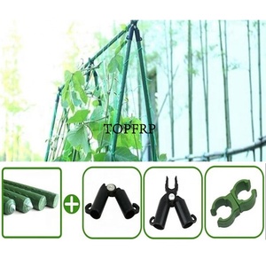 Tiges de plantes robustes en acier recouvert de plastique, piquets de jardin en métal - Product Image 6