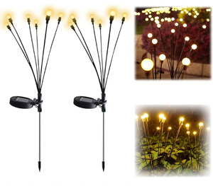 Juego de luces de panel solar de 6LED, decoración de patio de <span class=keywords><strong>jardín</strong></span> al aire libre, luciérnagas sopladas por <span class=keywords><strong>el</strong></span> viento con efecto de luciérnaga - Product Image 2