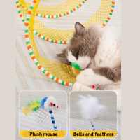 Jouet de divertissement pour animaux de compagnie en forme de S de ressort de tunnel de jouet de tunnel de chat interactif coloré pour le chat