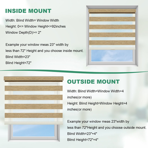 Trong nhà hai lớp Con lăn bóng râm Zebra rèm, ngày đêm Linen như vải trang trí rèm cửa sổ - Product Image 6